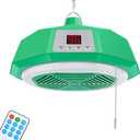 Chicken Coop Heater with Thermostat & Light, 400 Watts Adjustable Fire Proof Chicken Coop Heater For Winter, Heat Lamp Warmer Fan include Remote Control, For Poultry Dog Cat Rabbit