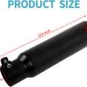 KHK 2.25" to 3" Exhaust Tip - 12" Long Diesel Exhaust Tips,2.25" Inlet 3" Outlet Stainless Steel Bolt-On Angle Cut Truck Tailtip, Universal Fit for Trucks & Cars -Black Powder Coated