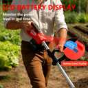 Cordless Tiller Cultivator, 360PRM Electric Garden Tiller, with 2X4.0Ah Batteries & LCD Display, 48 Steel Tines, 9" Tilling Width, 6.6" Depth, Battery Powered Rotary Tiller Lawn/Soil Cultivation