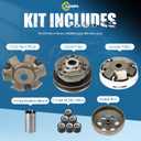 Clutch and Variator Assembly Set with 669 Belt for GY6 50cc 4 Stroke 139QMB Engine With Short Case Scooter Moped Tao Tao ATV