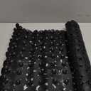 SONGZIMING Non-Slip Pebble Bathtub Mat Black 16 W x 35 L Inches (for Smooth/Non-Textured Tubs Only) Safe Shower Mat with Drain Holes, Suction Cups for Bathroom