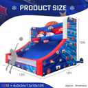 OZIS Inflatable Basketball Hoop Shot with Balls, Inflatable Party Basketball Game with Blower Easy Set Up Ideal for Indoor/Outdoor Shot Basketball Interactive Game