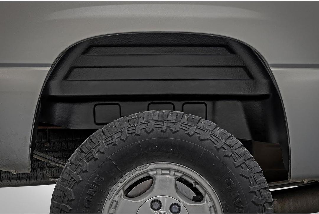 Rough Country Rear Wheel Well Liners for Chevy Silverado/GMC Sierra 1500 2WD/4WD (1999-2006 & Classic) - Heavy-Duty Rear Fender Liners for Mud & Debris Protection, Made in USA