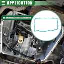 Motoforti Transmission Oil Pan Gasket, Transmission Filter Gasket, for Chevrolet Camaro 2.0L L4 - Gas 2017-2023, Rubber, No.24297886/24269333/24290546, Green