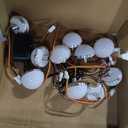 DUMOS Vanity Desk Makeup with Mirror LED Lights, White Table with Power Outlet 3 Drawer, 4 Storage Shelves & 2 Cabinets, 3 Lighting Modes & Adjustable Brightness, Dressing Tables for Bedroom