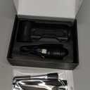 Compressed Air Duster, 150000RPM Electric Air Duster with 3 Gear Speed Adjustable, Rechargeable Cordless Dust Cleaner with Brush/Lighting for Keyboard, PC, Car, Outdoor, Air Bed (Black)