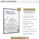 MCS Original Poster Frame 18x24 Black Lightweight Vertical & Horizontal Wall Hanging Large Picture Frame for Posters, Art Prints & Gallery Wall (2-Pack)