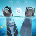 Greatever Snorkel Fins Adjustable Buckles Open Heel Swim Flippers Travel Size Short Swim Fins for Snorkeling Diving Swimming Adult Men Womens,  L/XL(Adult US Size 9-13)
