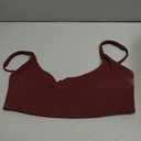 CRZ YOGA Butterluxe Square Neck Spaghetti Strap Sports Bras for Women - Low Coverage Yoga Wireless Padded Cami Crop Top (M)