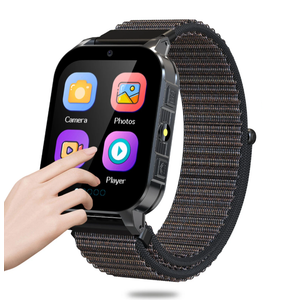 Kids Smart Watch for Boys Girls Aged 4-12, 1.83'' HD Touch Screen with 30 Games and 140 Learning Cards, Music Player Camera Pedometer Story Telling, Black
