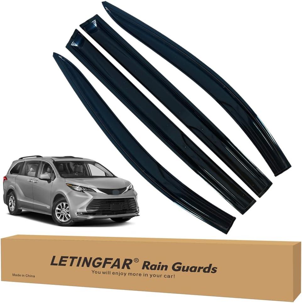 Window Visors Rain Guards for Toyota Sienna 2021 2022 2023 2024 Accessories, Wind Deflectors Vent Shades for Toyota Sienna