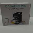 CASABREWS 3700 Essential Espresso Machine 20 Bar, Professional Espresso Coffee Machine with Steam Milk Frother, Coffee Maker Cappuccino Latte Machine with 43.9oz Removable Water Tank, Black