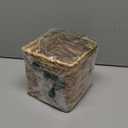 Water Hyacinth Handwoven Tissue Box Cover, Natural Handmade Wicker Napkin Box Holder, Handcrafted Square Facial Tissue, Rustic Decorative on Table and Bathroom, Office, Boho Decorative