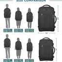 60L Extra Large Travel Laptop Backpack,3XL Expandable Carry On Backpack for Men, Big Capacity Heavy Duty Business Suitcase Daypack Bag Fits 18.4-19 Inch Laptops, Travel Gifts for Men Women, Black