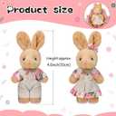 Skylety 12 Pcs Mini Easter Bunny Stuffed Animal Bulk Adopt a Bunny Party Favor Small Couple Rabbit Plushie Burlap Floral Decor Cute Soft Rabbit Plush for Easter Basket Party Favor, 4 Inch(Vivid Style)