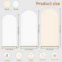 Double Color Arch Backdrop Cover Set of 3 - 6ft/6.6ft/7.2ft Wedding Spandex Fitted Covers for Round Top Arch - Baby Party Birthday Banquet Shower (White+Cream)