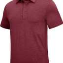 KEFITEVD Mens Polo Shirt Golf Short Sleeve Dry Fit Breathable | Quick dry, Moisture Wicking, Stretchy, Classic Fit with Striped Collar, Breathable, for Golf, Tennis, Fishing, Outdoor Sports (XXL)