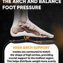 CRUVHEAL High Arch Support Inserts Men Women - Plantar Fasciitis - Comfort for Foot Pain Relief - Anti-Fatigue - Orthotic Shoe Insoles (XL, Black)