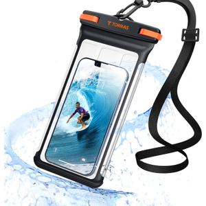 TORRAS Icecube Waterproof Phone Pouch [Underwater Screen Touchable] IPX8 Waterproof with Adjustable Lanyard Clear Phone Dry Bag for iPhone 16 Pro Max/15/14 Google 10 pro XL Samsung, 7.0''