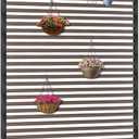 Twira Outdoor Privacy Screen 47" x 71", Extra Large Fence Screen for Outside, Trash Can Metal Privacy Panels, 4FT x 6FT Decorative Pipes and Slats Divider Fence Privacy for Backyard Patio Garden Brown