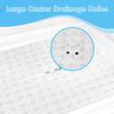 AmazerBath Shower Mat Non Slip 21 x 21 Inches, Square Shower Mat with Suction Cups and Drain Holes, Shower Stall Mat Machine Washable (Clear)