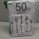 50 Piece Silverware Set Service for 10,Premium Stainless Steel Flatware Set,Mirror Polished Cutlery Utensil Set,Durable Home Kitchen Eating Tableware Set,Include Fork Knife Spoon Set,Dishwasher Safe