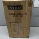 SYBO Commercial Grade Stainless Steel Percolate Coffee Maker, Hot Water Urn for Catering, Hot Beverage Dispenser, 40-Cup, 6L, Metallic