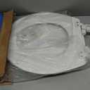 Mayfair Cassel Slow Close Toilet Seat, Easy Clean, Non Slip Premium Wood Seat, Easy Install, Made in USA, Round, White