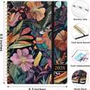 2026 Planner, Weekly and Monthly Planner for Women, Jan 2026 - Dec 2026 Pretty 2026 Calendar Planner with Monthly Tabs, Inner Pocket, Spiral Binding, Perfect for Office Home School - 6.3" x 8.5", Tropical Songbird