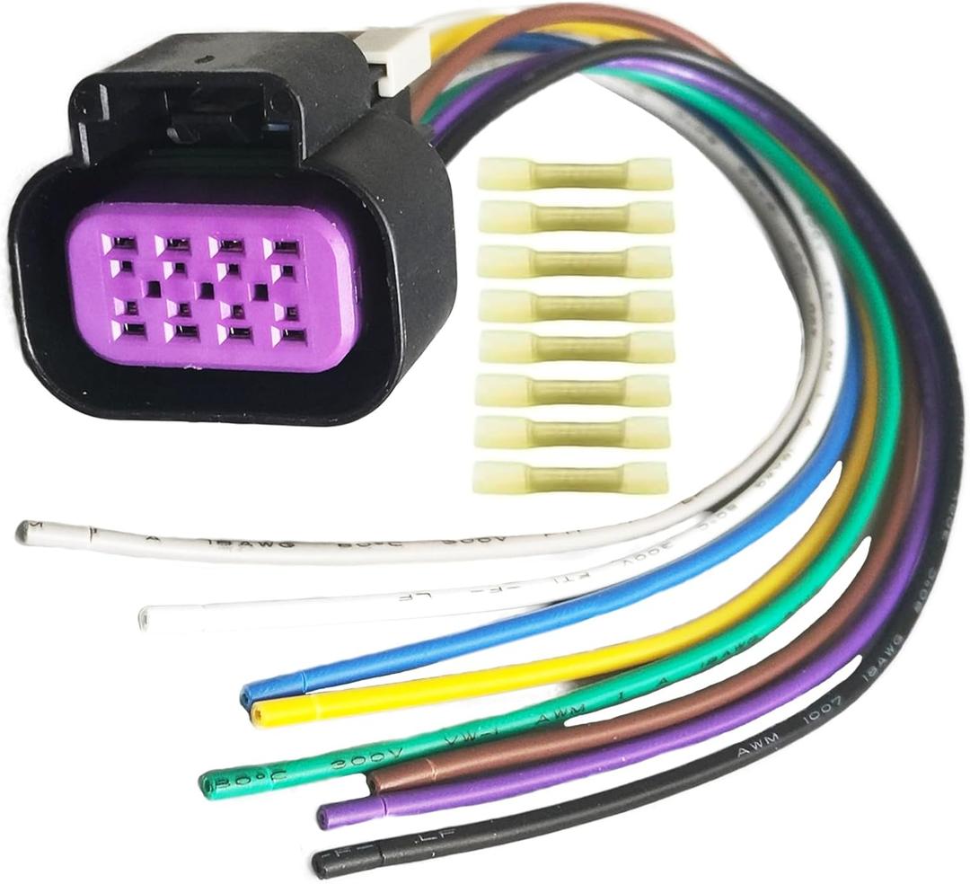 8 Wire Electronic Throttle Body Connector Harness Pigtail for 2003-07 Chevy Silverado 1500 Tahoe Colorado Trailblazer GMC Yukon Canyon Cadillac Escalade ESV Saab DBW Vortec 4.8 5.3 6.0 LQ4 LQ9 LM7