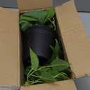 LOYWREE Fake Plants Artificial Scindapsus Aureus in Pots, Realistic Fake Greenery Potted Plants for Home Office Desk Window Sill Bathroom Bedroom Outdoor Indoor - Black Pot