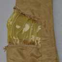 SUBRTEX Light Flitering Curtains 52Wx84L, Room Darkening Vibrant Floral Drapes, 50% Blackout, Semi Sheer Boho Farmhouse Curtains for Living Room, Gold