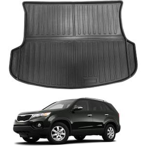 Vanseno Cargo Liner for Kia Sorento 2009-2012 Trunk Mat Cargo Mat All Weather TPE Rubber Protection Mat for 2009 2010 2012 Kia Sorento Accessories (Fit for 5 Seats)