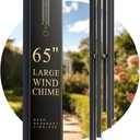 Large 65" Wind-Chimes-Outdoor-Deep-Tone, Soothing Melodic Tones Windchimes, Wind Chimes for Outside, Black Memorial Wind Chime Best Gift for Mom Women Grandma Neighbors