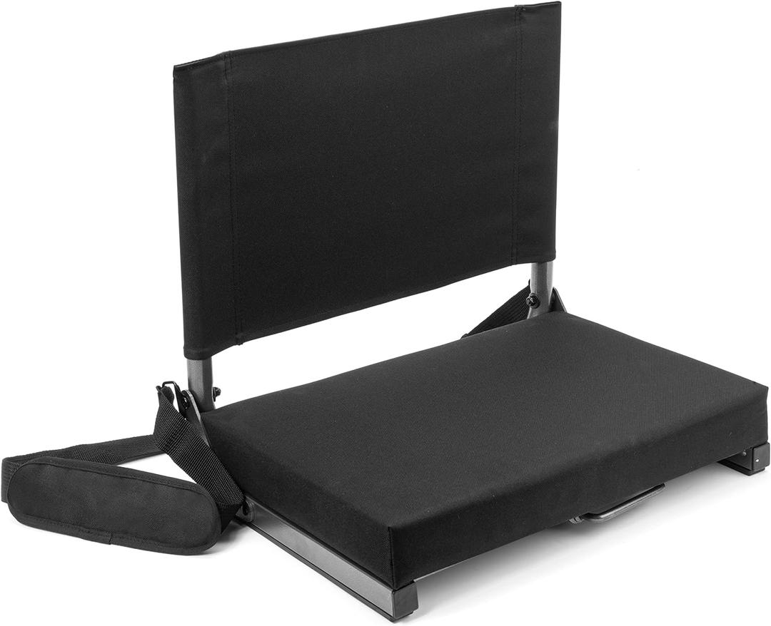 Cascade Mountain Tech Deluxe Stadium Seat, One Size, Black Ultra Padded