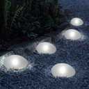 Zero Electricity 5 Set Color Outdoor Waterproof Decorative Solar Lights Ground Colorful Changing Pebbles Stones Rocks.for Garden Pathway Landscape Patio Lawn Yard Deck Walkway.