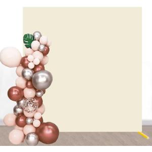 SINSSOWL 6.6 x 6.6 FT Square Backdrop Cover Ivory Rectangle Arch Cover Fitted Wedding Spandex Backdrop Covers for Baby Shower Bridal Shower Birthday Party Gender Reveal Decoration