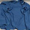 Cicy Bell Womens Sexy Tie Front Shirts Deep V Neck Silk Club Tops Long Sleeve Y2k Going Out Blouse (Large, Lake Blue)