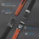 Men's Ratchet Belt - Genuine Leather, Custom Fit, Stylish and Durable (35mm) (Matte Black)