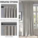 MIULEE Silver Gray Velvet Curtains 84 inches - Luxury Blackout Curtains for Bedroom Living Room Thermal Insulated Super Soft Window Drapes Rod Pocket & Back Tab, W52 x L84 inches, 2 Panels