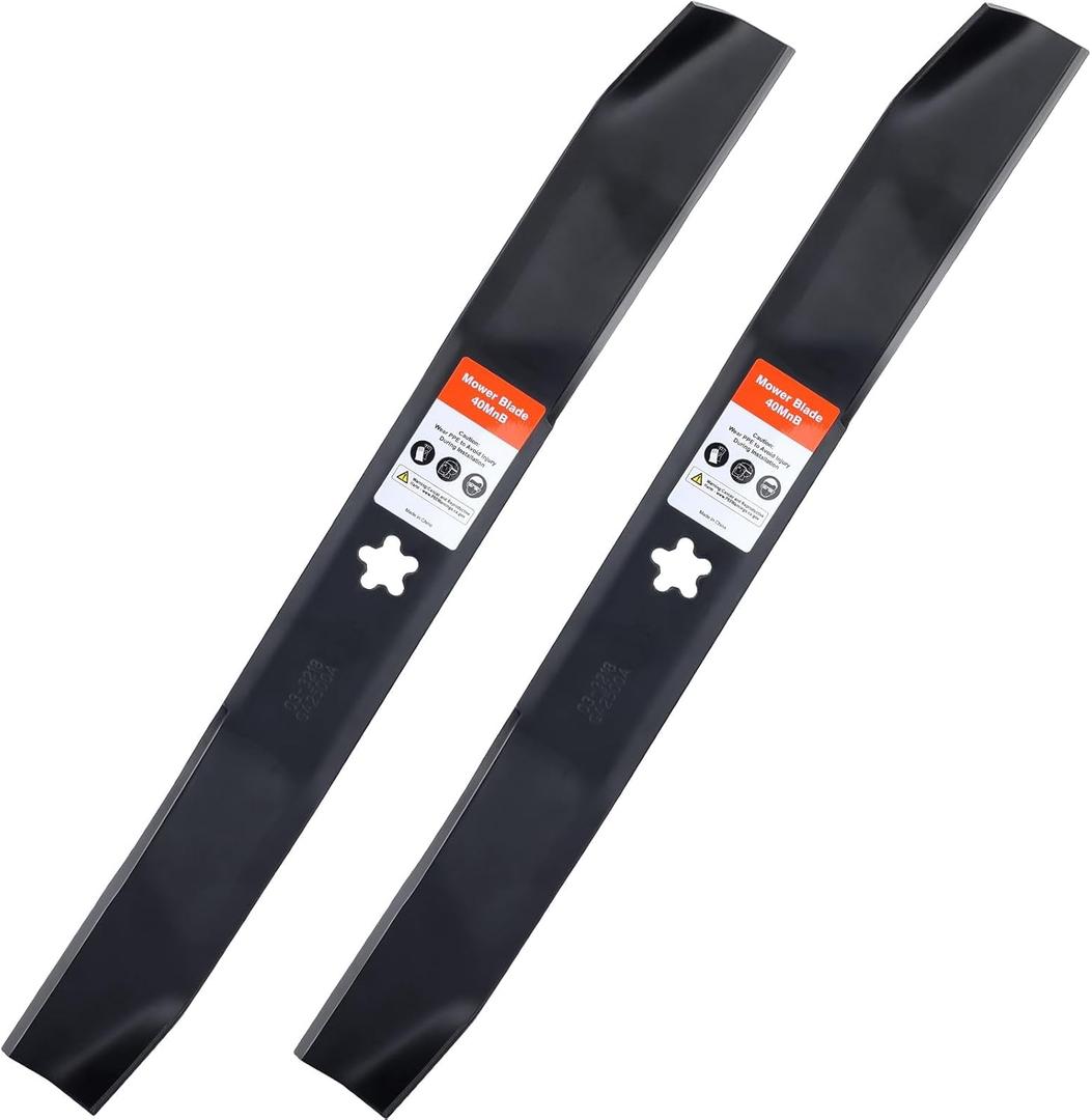 134149 Mulching Blades for Craftsman 42 inch Mower Blade LT2000 LT1000 YS4500 Replace 422719 532134149 Husqvarna Poulan Pro 42'' Deck Riding Lawn Mower 5 Point Star (2 Pack)