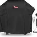 Kingkong 7138 Premium Grill Cover for Weber Spirit 200 and Spirit II 200 Series Gas Grills (Compared to 7138) Including Brush, Tongs and Thermometer