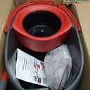 O-Cedar EasyWring Microfiber Spin Mop, Bucket Floor Cleaning System, Red, Gray, Standard