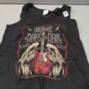 Vintage Retro Style 80s Guitar with Wings Rock and Roll Tank Top (Small, Black)