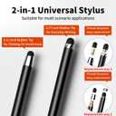 7 Pack Universal Stylus Pen for Touchscreen, 2-in-1 High Precision Rubber Tip for Nintendo Switch Compatible with iPad iPhone Android Phone Tablet Touch Screen Devices20 Replacement Tips