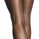 Berkshire 8011 Women's Silky Sheer Backseam Control Top Pantyhose  Sandalfoot Toe 20 Denier Nylon & Spandex Tights (3-4)