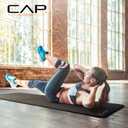 CAP Barbell 1-Inch High Density Exercise Yoga Mat with Strap | Multiple Colors