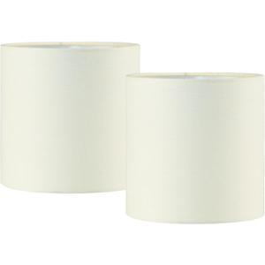 LAMPWELL LEBE Beige Small Lamp Shades Clip on Bulb Set of 2,Mini Drum Sconce Shades,Clip on Lamp Shade for Table Lamps Chandelier Shades,5.2"5.2"H5.2",Fabric Replacement Lamp Shades