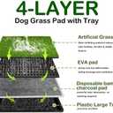 Dog Grass Pad with Tray - Fake Turf Grass Non-Shedding, Odor Resistant Easy Clean, Eco-Reusable Indoor/Outdoor Puppy Potty 23X17inches