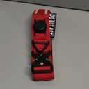 AirTag Dog Collar, 2" Wide Tactical Military Dog Collar with AirTag Holder & 3 Pet Patches, Soft Padded Reflective Waterproof Nylon Collar with Metal Buckle for Large Dogs (Red, L) (L: 17.7-24.4)